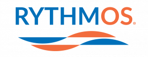 Blue and orange Rythmos logo